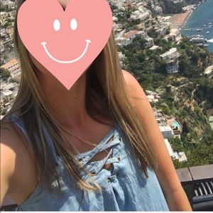 Tank top light denim wash